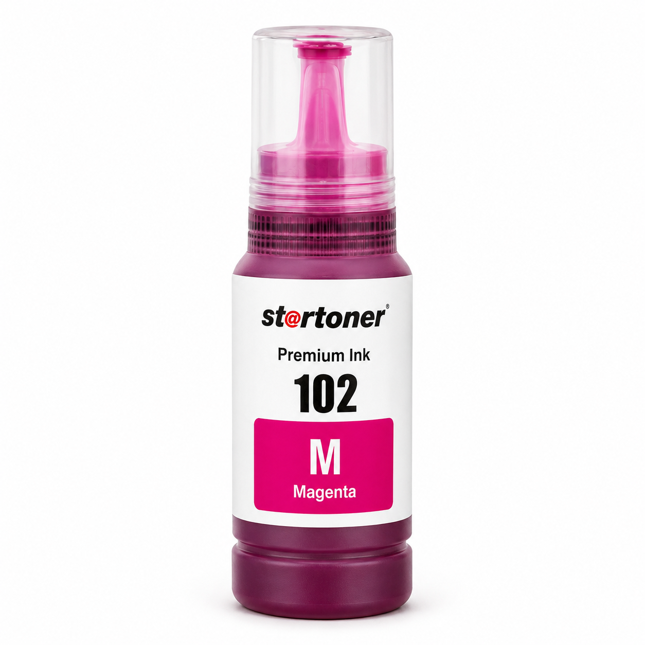 Botella tinta Epson 102 Magenta compatible · ISO 9001