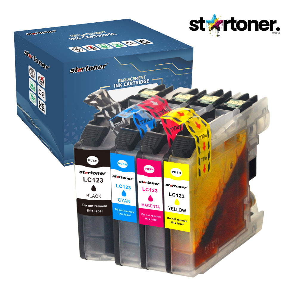 Lote tinta Brother LC123 compatible · de 10 a 40 cartuchos