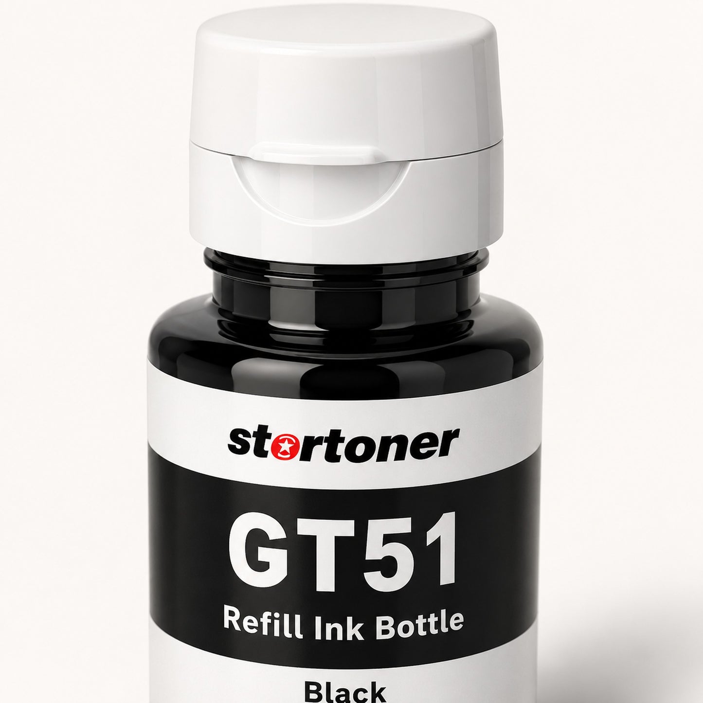 HP GT51 Negro botella refill compatible — detalle etiqueta | Startoner