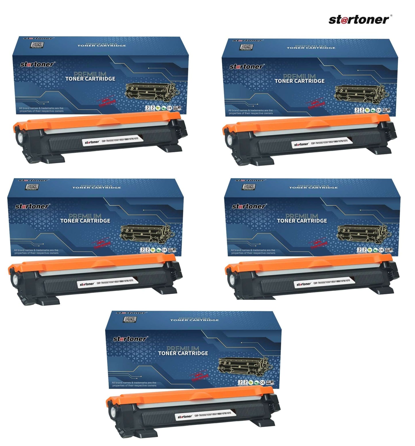Brother TN1050 tóner compatible — detalle de etiqueta | Startoner