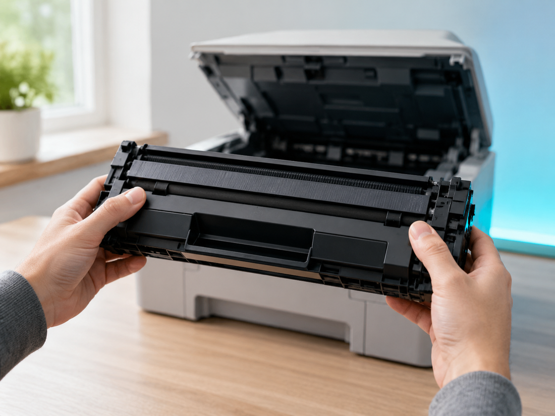 cómo instalar un cartucho de tóner paso a paso sin dañarlo en impresoras HP, Brother y Canon