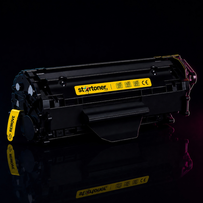 Caja de tóner color HP CB540A CE320A compatible · diseño vibrante con especificación de 2.200 páginas · Startoner