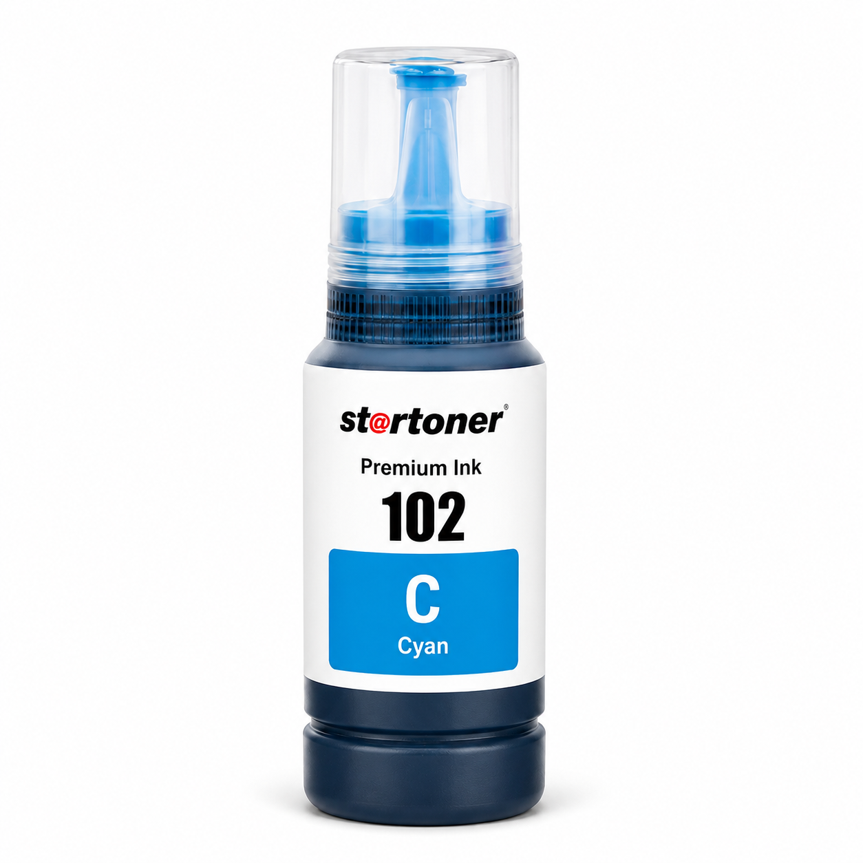 Botella tinta Epson 102 Cian compatible · ISO 9001