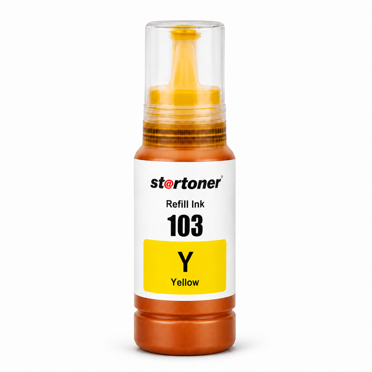 Botella tinta Epson 103 Amarillo compatible · ISO 9001