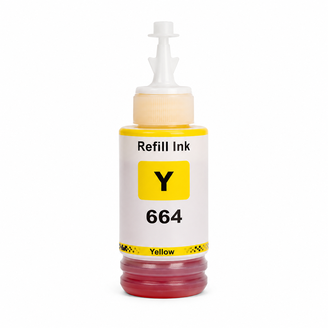 Botella tinta Epson 664 Amarillo compatible · ISO 9001