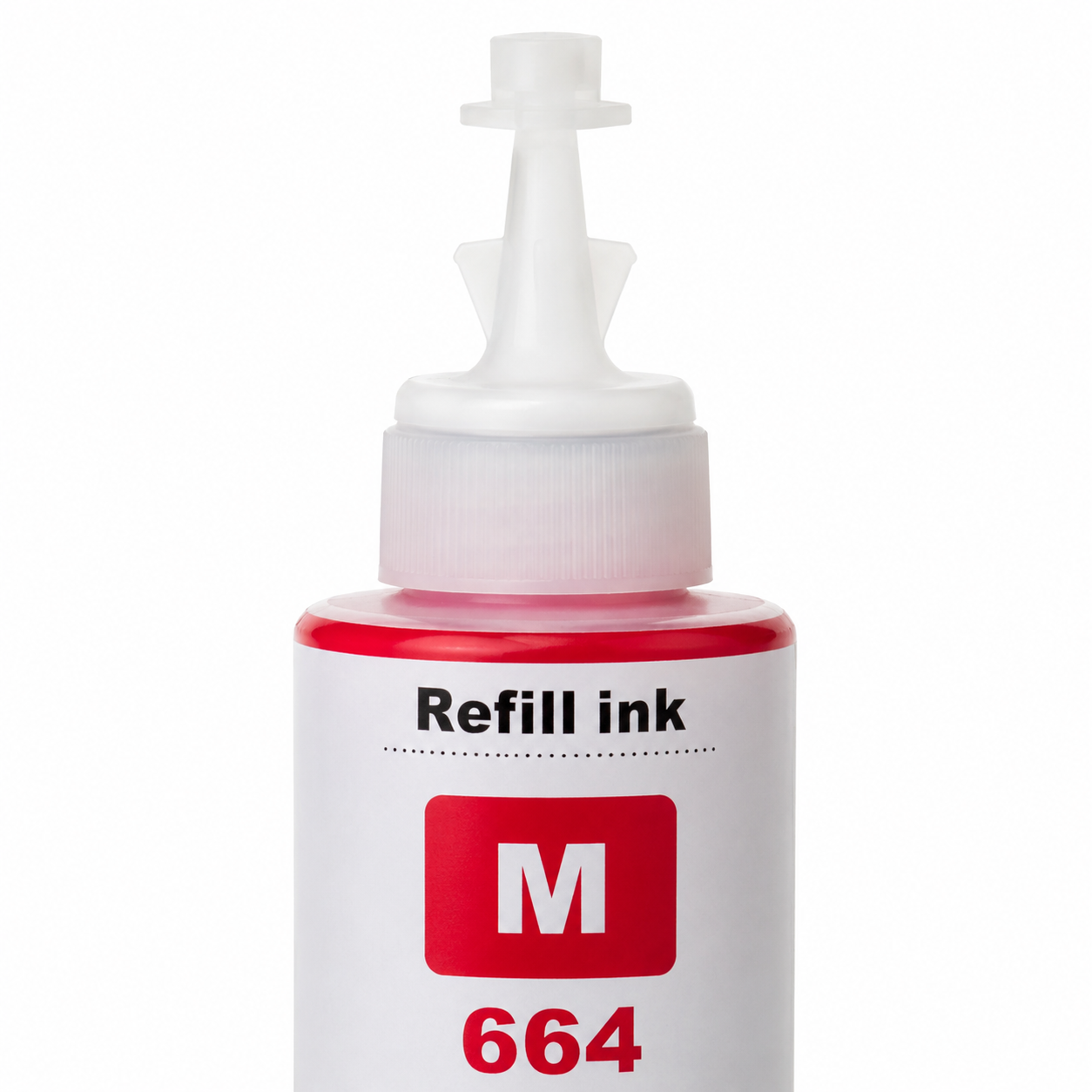 Botella tinta Epson 664 compatible · detalle del tapón