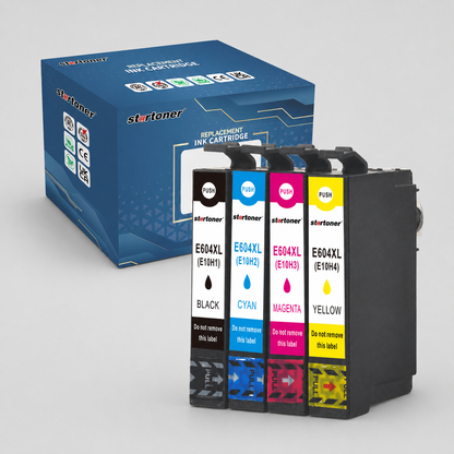 Cartuchos tinta Epson 604XL compatible — Negro, Cian, Magenta, Amarillo · ISO 9001
