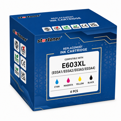 Caja set cartuchos tinta Epson 603XL compatible · 4 colores