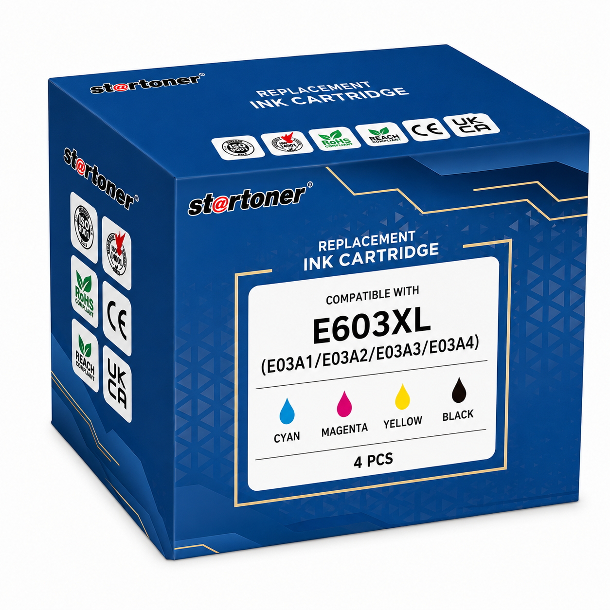 Caja set cartuchos tinta Epson 603XL compatible · 4 colores