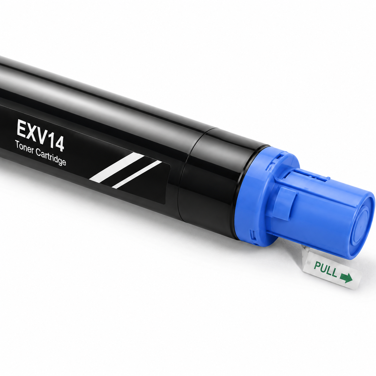 Tóner Canon C-EXV14 compatible — detalle del tapón · ISO 9001