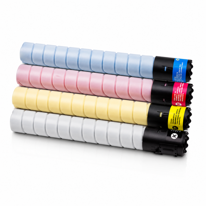 Tóner Konica Minolta TN216 compatible — Negro, Cian, Magenta, Amarillo · ISO 9001