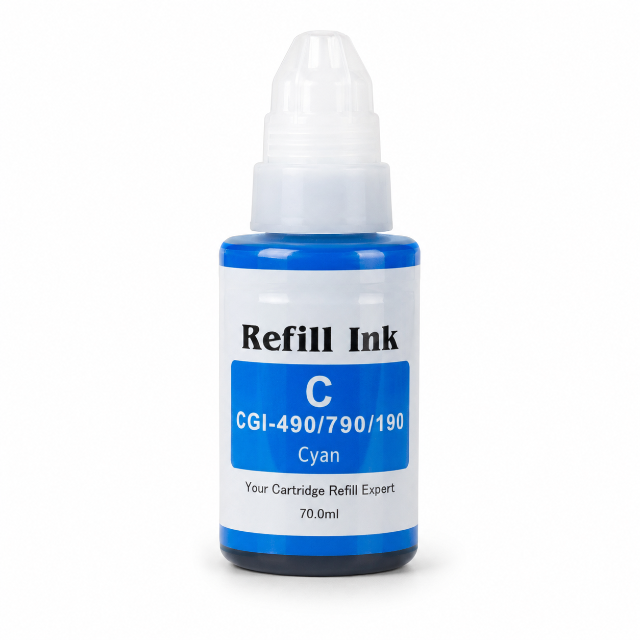 Botella tinta Canon G2411 Cian compatible · ISO 9001