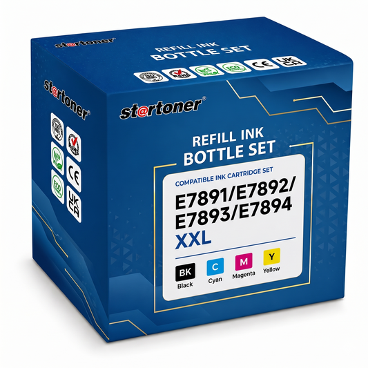 Caja set cartuchos tinta Epson T7891/T7892/T7893/T7894 XXL compatible · 4 colores