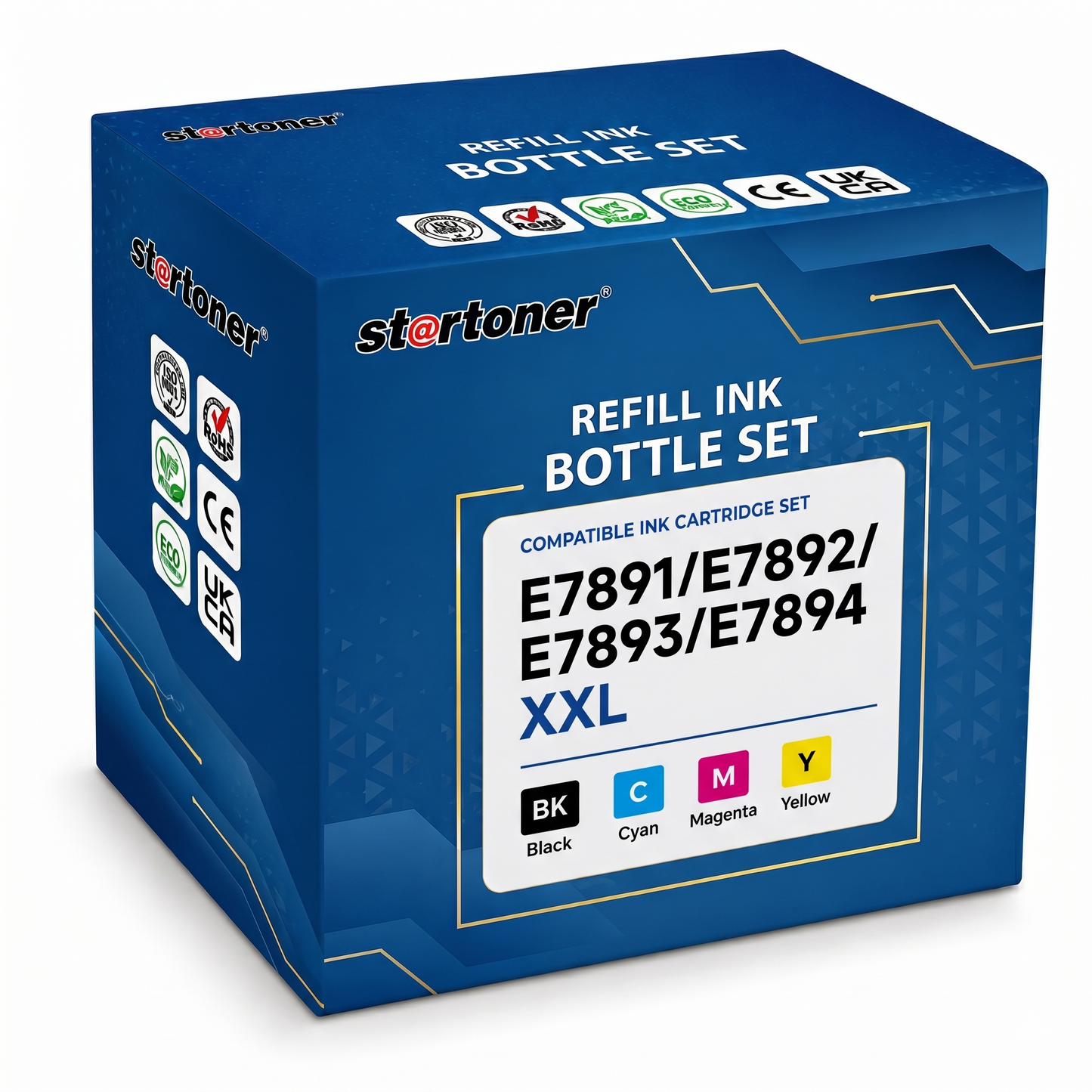 Caja set cartuchos tinta Epson T7891/T7892/T7893/T7894 XXL compatible · 4 colores