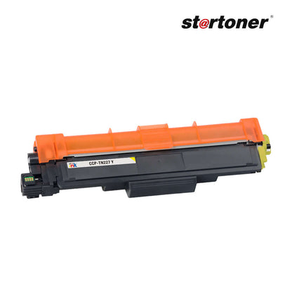 Tóner color Brother TN247 TN243 compatible en fase de instalación en su compartimento · Calidad ISO 9001 · Startoner