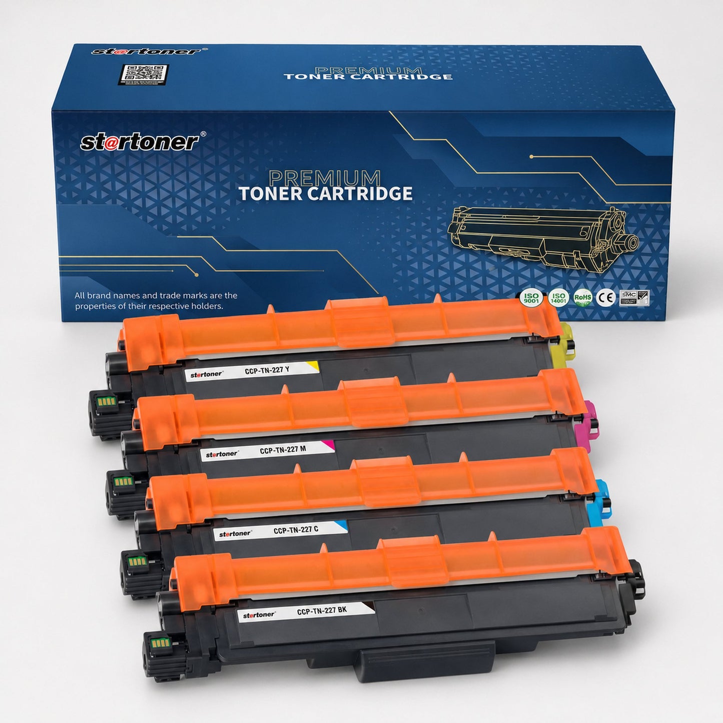 Brother TN247 TN243 multipack tóner color compatible — caja y cartuchos | Startoner