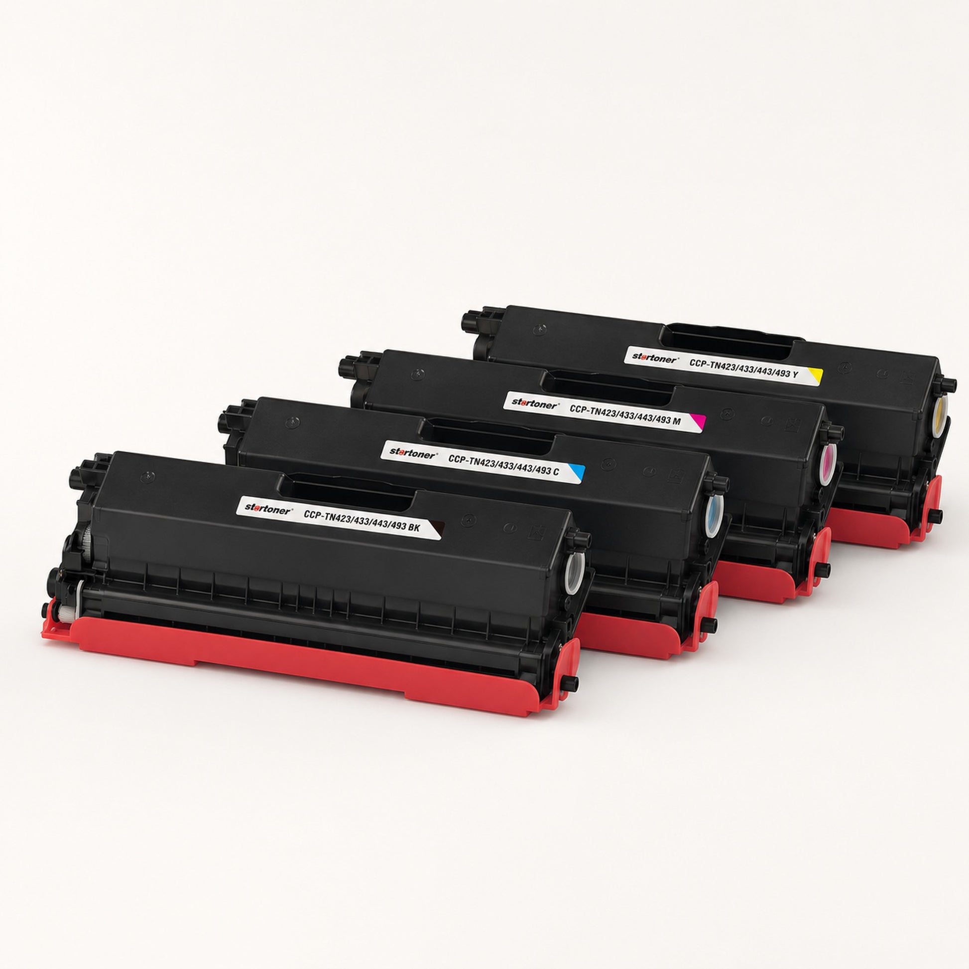 Brother TN423 TN433 tóner color compatible — set 4 colores vista 3/4 | Startoner