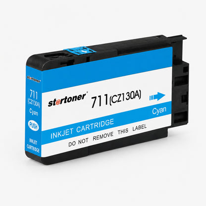 HP 711 CZ130A Cian cartucho tinta DesignJet compatible — vista individual | Startoner