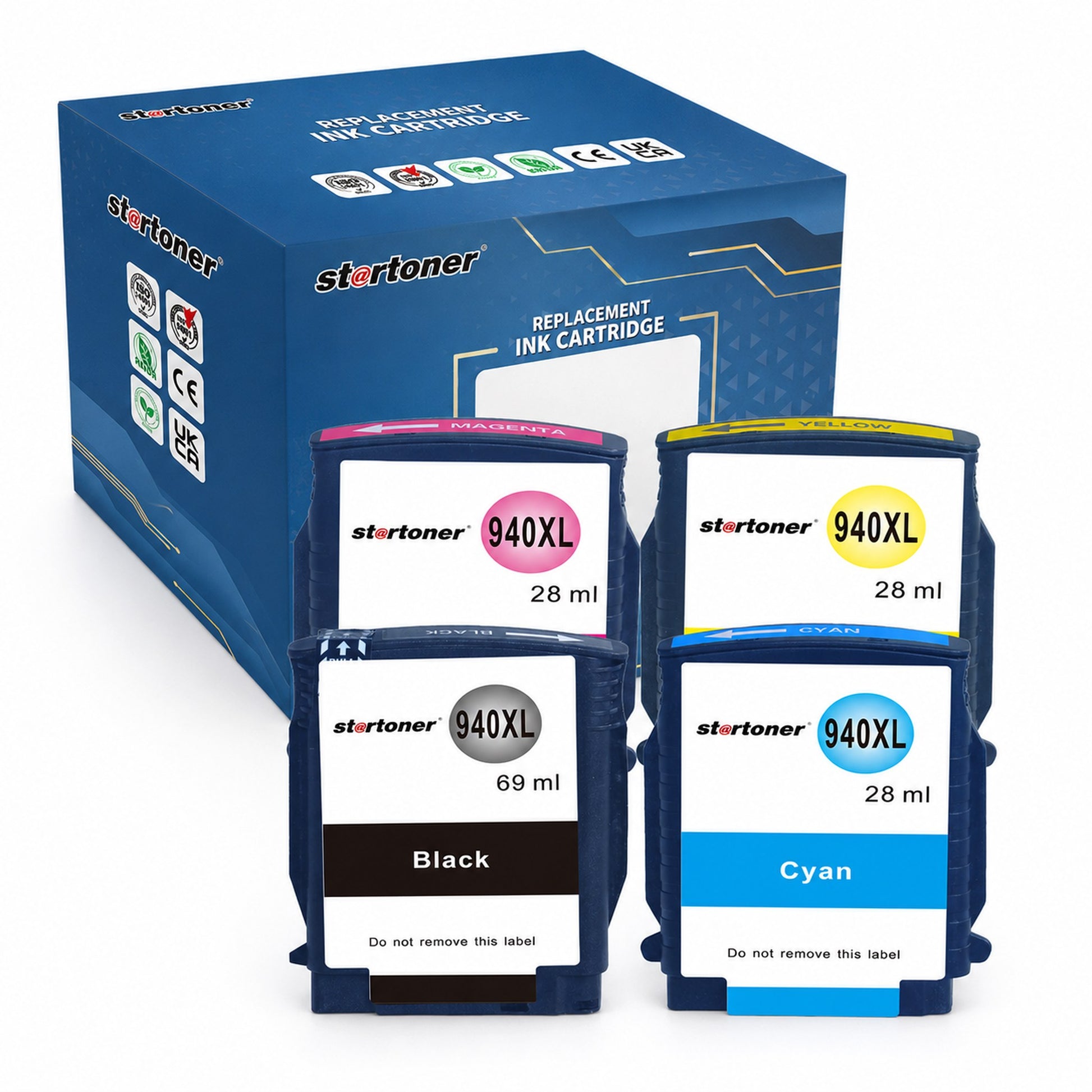 HP 940XL multipack cartuchos tinta compatible — caja y cartuchos | Startoner