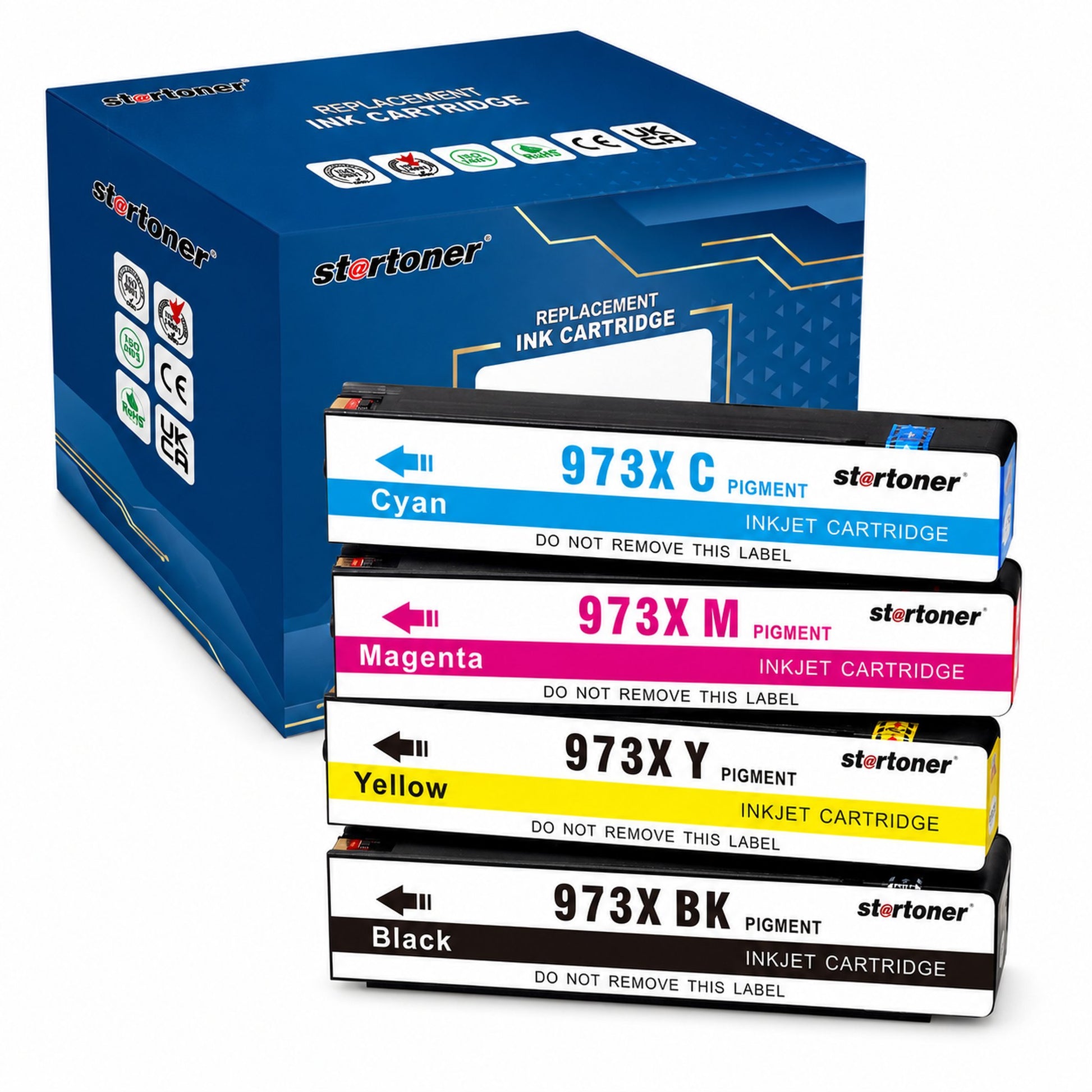 HP 973X multipack cartuchos tinta PageWide compatible — caja y cartuchos | Startoner