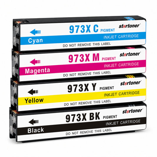 HP 973X multipack cartuchos tinta PageWide compatible — set 4 colores | Startoner