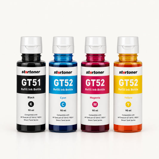 HP GT51 GT52 botellas tinta refill compatible — set 4 colores | Startoner