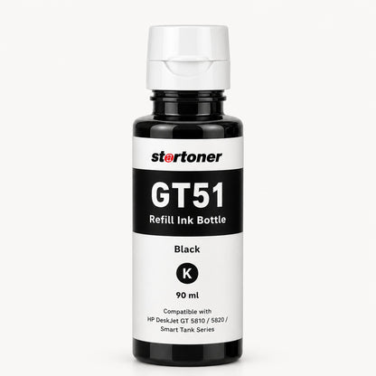 HP GT51 Negro botella tinta refill compatible 90ml — vista individual | Startoner