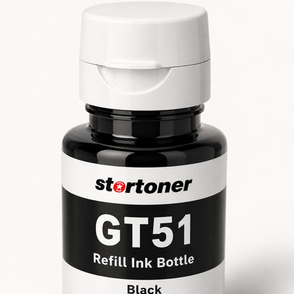 HP GT51 Negro botella refill compatible — detalle etiqueta | Startoner
