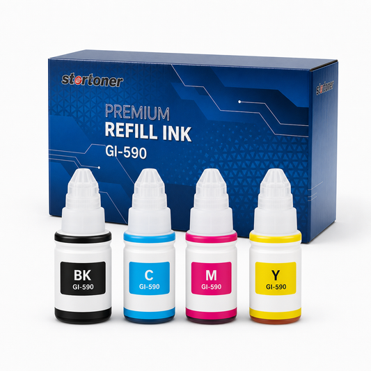 Botella tinta Canon GI-590 compatible · 6.000 págs