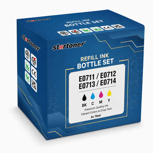 Caja set cartuchos tinta Epson T0711/T0714 compatible · 4 colores