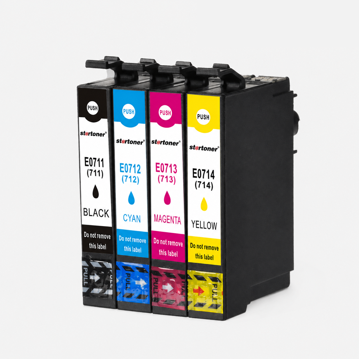 Set cartuchos tinta Epson T0711/T0714 compatible — 4 colores