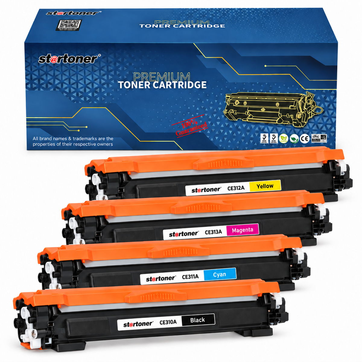 4-colour pack: HP 126A CE310A compatible toner with Startoner box