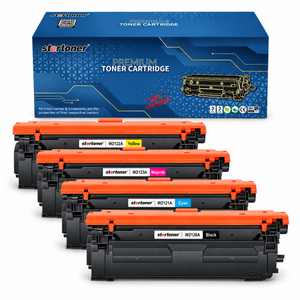 Zestaw 4 kolorów: Kompatybilny toner HP 212A W2120A z pudełkiem Startoner